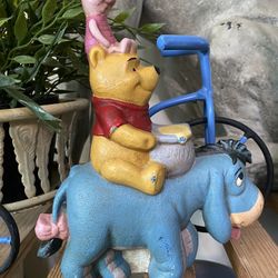 Vintage Winnie Pooh Eeyore Piglet Doorstop 