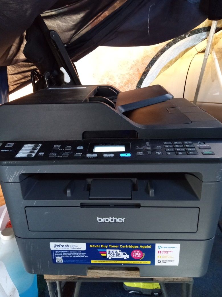 Brother MFC-L2710DW Series Compact Monochrome Laser All-in-One Printer - Print Copy Scan Fax - Mobile Printing - Auto Duplex Printing - Print