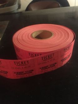 Large roll of tickets