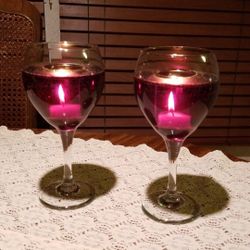Wine Glass Candle Holders by Partylite