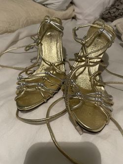 Tamara Mellon Silver And Gold Heels