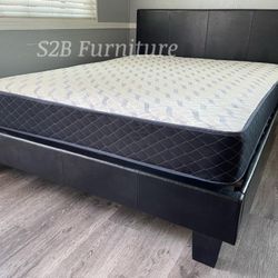 Queen Espresso Platform Bed With Ortho Mates!