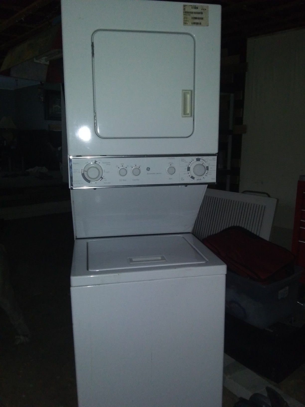 GE stackable washer/dryer