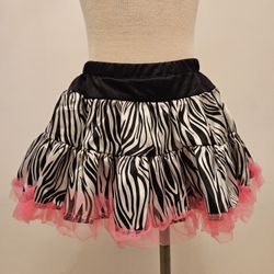 Fun Skirt Zebra Pattern Size Small