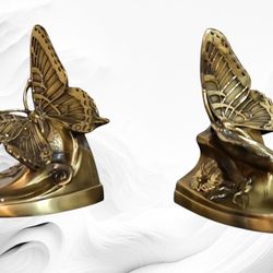 Brass Butterfly Book Ends