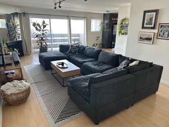 Albany Park Kova Modular Pit Sectional Sofa + Ottoman