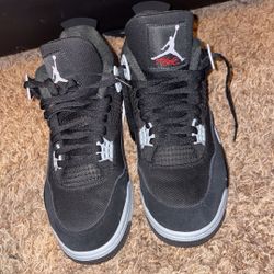 jordan 4 black canvas size 10