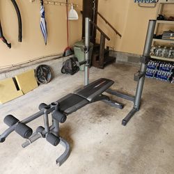 Weider FID adjustable Weight Bench Squat Rack