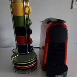 Nespresso Essenza Mini Coffee And Espresso Machine By De’Longi and Espresso Cup Set