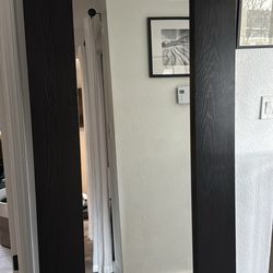 Large Solid Dark Wood Mirror 