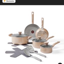 Nonstick Pots & Pans / Sartenes y Ollas de cerámica T-Fal 12 Pc
