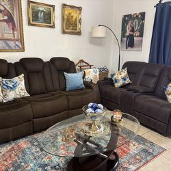 Sofás reclinables y sillón