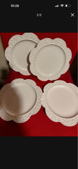 Set de 4 platos medianos usados  Marbella de Princess house