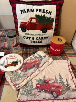 Christmas truck decor