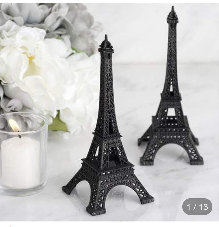 Eiffel Tower , Black, 6” 