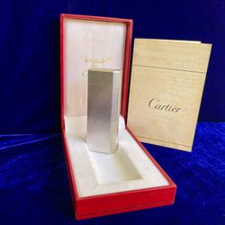Vintage Pentagon Silver Cartier Lighter Super Mint Condition Works 1 Year Warranty 