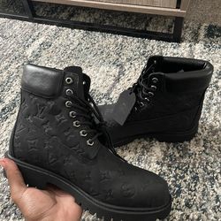 Black LV Timberlands
