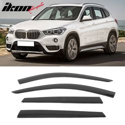 Fits 2016-2022 BMW F48 X1 Low Profile Style Tape-On Window Visors Rain Deflectors