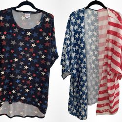 Women’s Fun Patriotic Style Top & Cover-Up