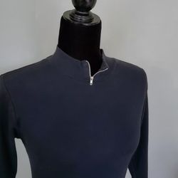 Black Dress- Zip At Neck And Bottom Back 