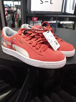PUMA KIDS SUEDE SESAME STREET 50 ANNIV CHRY TOMATO