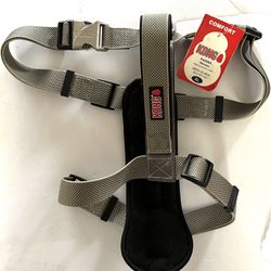 Kong comfort padded harness, grey with hard to find metal/ plastic buckle.XL