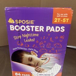 Sposie with Adhesive, Stop Overnight Diaper leaks, Nighttime 84 Count