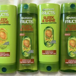 NEW Garnier Fructis - Shampoo & Conditioner - Sleek & Shine - $3.50 Each or $20 for All  Available:  —(3) Sleek & Shine Shampoo (12.5 fl oz) —(3) Slee