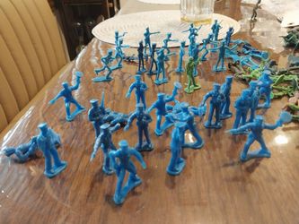 Vintage plastic army man police