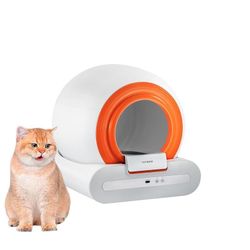  [grey] Smart Cat Litter Box, Self-Cleaning Smart Cat Litter Cleaning Robot with APP Control, Secure Alert, Health Monitor, Ionic Deodorizer, Anti-Pin