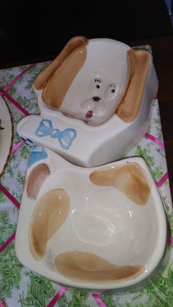 Decorative Dog/Puppy Shaped Water/Food Bowls