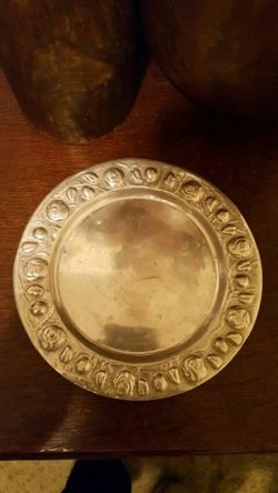 7" Pewter candle holder/ dish