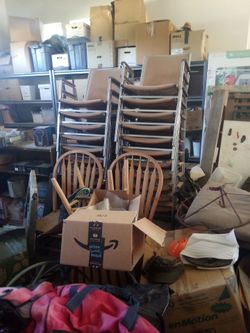 Padded steel chairs