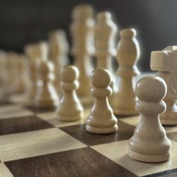 Wooden chess. Full set. New. 15x15 inch board