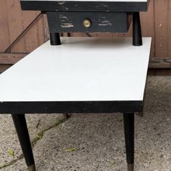 Mid Century Bi Level Side Table 