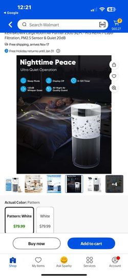 KEN BROWN Large Room Air Purifier 2500 Sq Ft - H13 HEPA 7-Layer Filtration, PM2.5 Sensor & Quiet 20dB