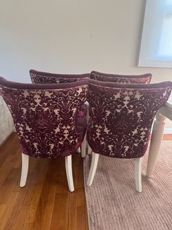 4 Velvet chairs