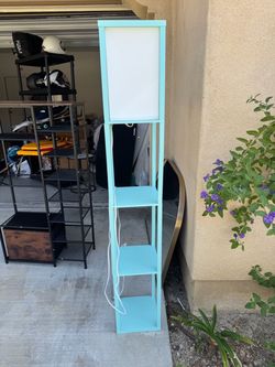 Lamp and bookshelf