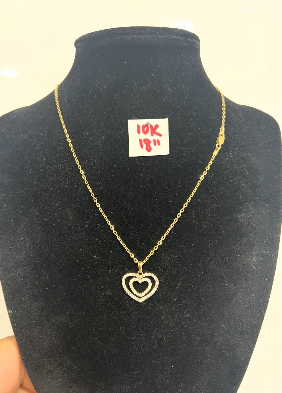 10K Solid Gold Chain and Pendant CUBIC ZIRCONIUM STONES Fo Wedding 18 Inches Long,All Products : American Fashion Style Bags On Sale