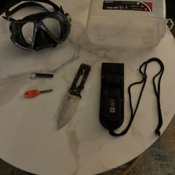 Divers Scuba Mask And Divers Knife