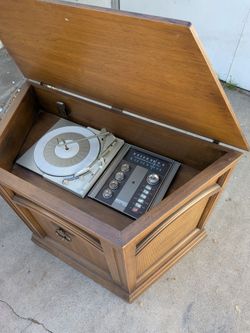 Vintage record player dresser