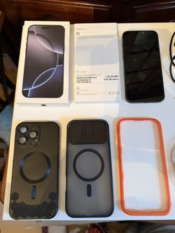 iPhone 16 Pro Max - 256 GB Unlocked - Black titanium With Items 