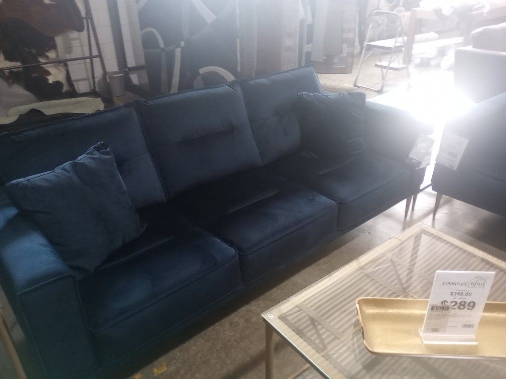 Navy Blue Sofa And Loveseat ( Ask For Jose)