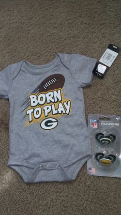 Packers Onesie and Pacifiers
