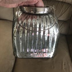 Mercury Glass Lantern Candle Holder