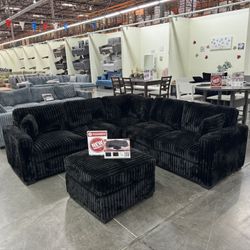 New Black Sectional 