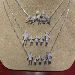 STERLING SILVER FAMILY NECKLACES