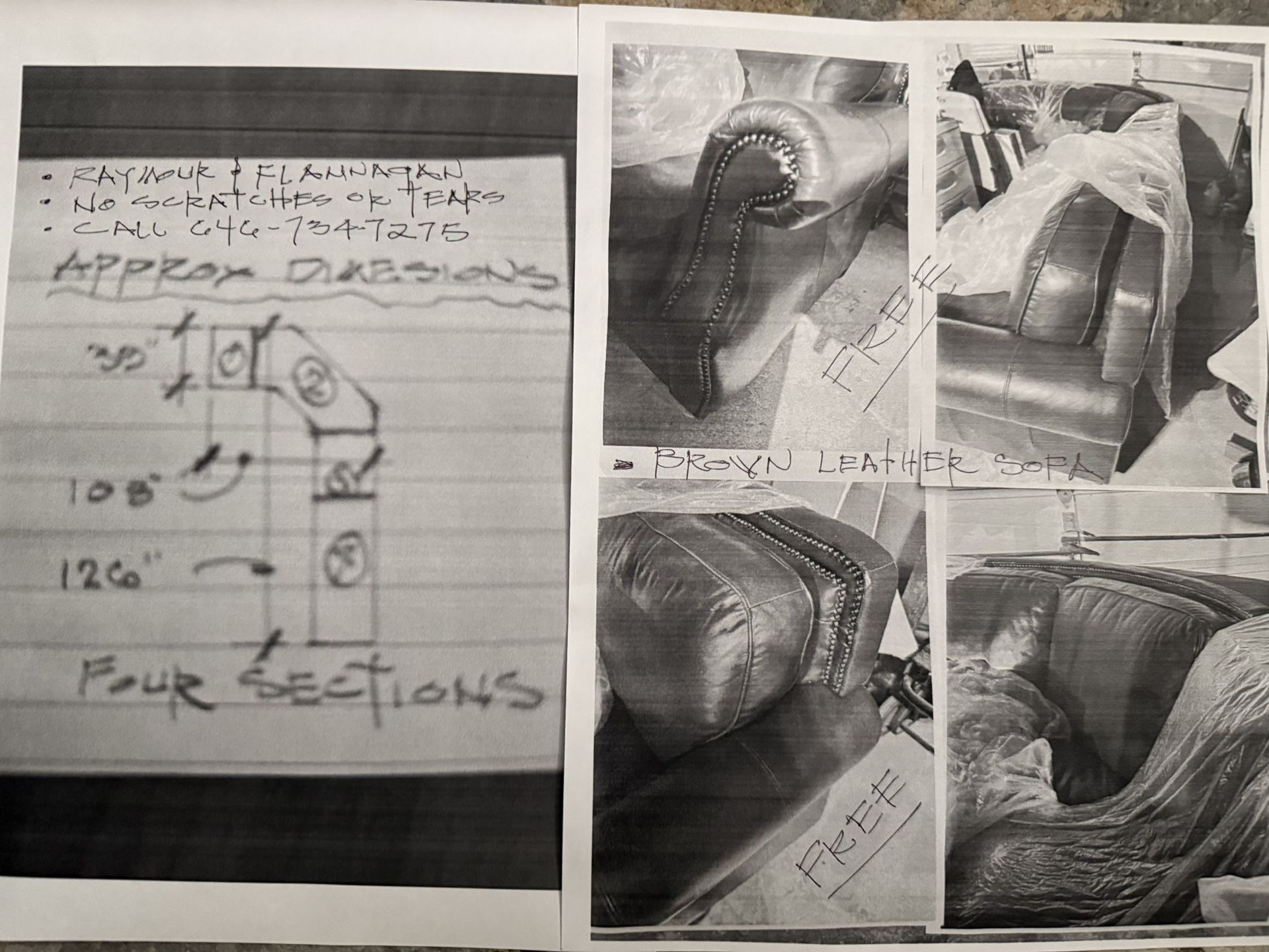 Raymour And Flanagan Leather Sofa