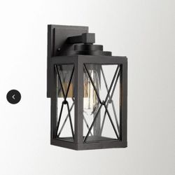 Matte Black exterior light lamps "pair"