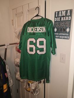 Men's Medium Philadelphia Eagles Landon Dickerson Custom Stitched Jersey Net